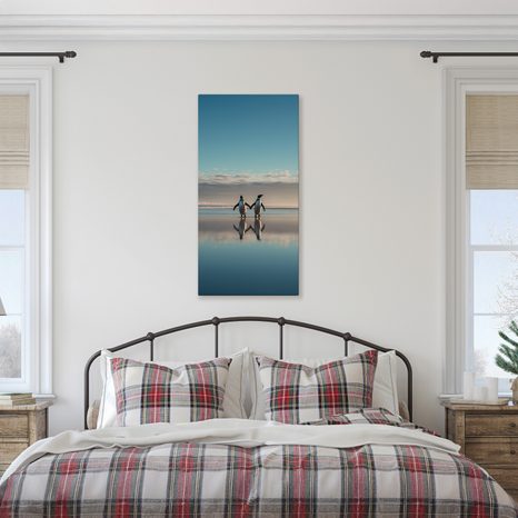 OBRAZ TUČŇÁCI V ZIMNÍ KRAJINĚ - OBRAZY MOŘE A PLÁŽ - OBRAZY