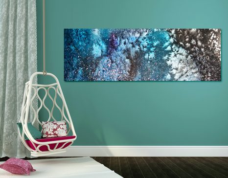 OBRAZ ABSTRAKCE Z AKVARELOVÝCH BAREV - ABSTRAKTNÍ OBRAZY - OBRAZY