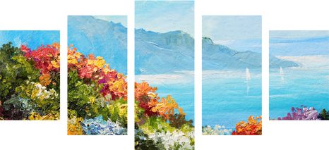 TABLOU 5-PIESE VEDERE LA MARE - TABLOU NATURĂ ȘI PEISAJE NATURALE - TABLOURI