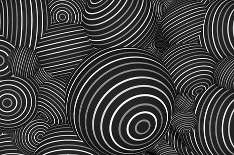 TAPETA ČERNOBÍLÉ KULIČKY - ČERNOBÍLÉ TAPETY - TAPETY