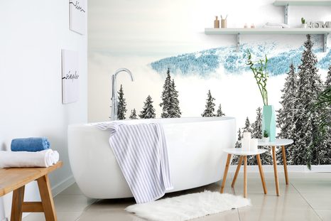 SAMOLEPÍCÍ FOTOTAPETA ZASNĚŽENÉ BOROVÉ STROMY - SAMOLEPÍCÍ TAPETY - TAPETY