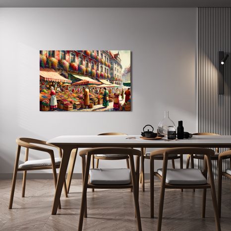 OBRAZ MĚSTSKÝ TRH S OVOCEM - OBRAZY MĚSTA - OBRAZY