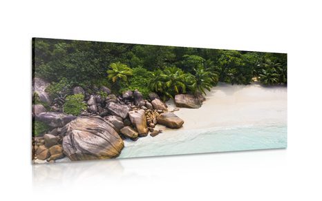 CANVAS PRINT COAST OF SEYCHELLES - PICTURES OF NATURE AND LANDSCAPE - PICTURES