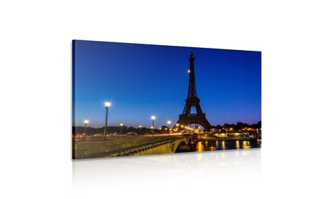 WANDBILD EIFFELTURM BEI NACHT - BILDER VON STÄDTEN - BILDER