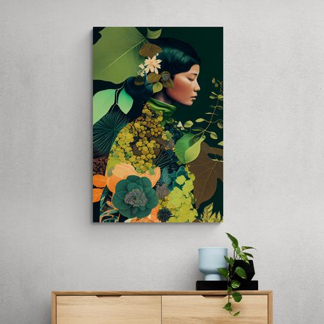 WANDBILD FRAU IN DEN ARMEN DER NATUR - WANDBILDER FRAUEN - BILDER