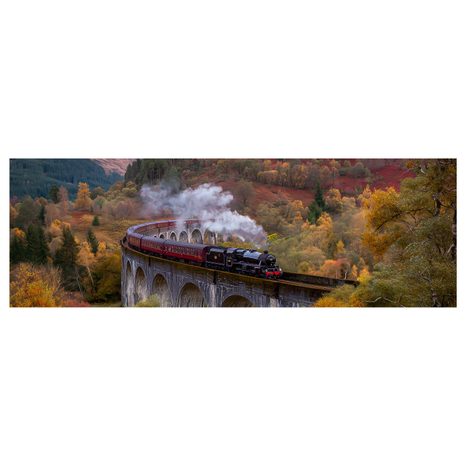 QUADRO SU TELA – VIAGGIO IN TRENO NELLA VALLE - QUADRI DI NATURA E PAESAGGIO - STAMPE E QUADRI