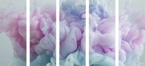 5-DÍLNÝ OBRAZ ABSTRAKCE BAREV - ABSTRAKTNÍ OBRAZY - OBRAZY