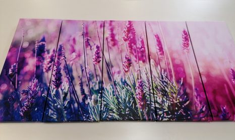 TABLOU 5-PIESE FLORI MAGICE DE LAVANDĂ - TABLOU FLORI - TABLOURI