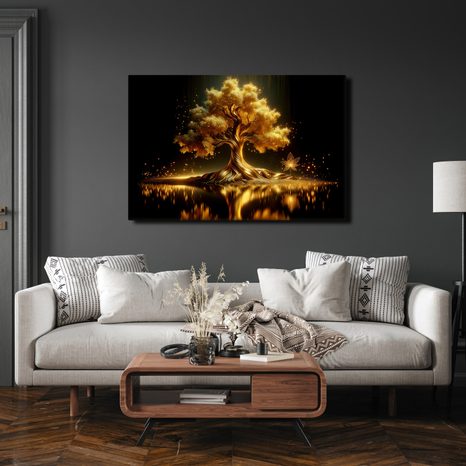 OBRAZ ZÁŘIVÝ STROM ŽIVOTA V NOCI - OBRAZY STROMY ŽIVOTA - OBRAZY