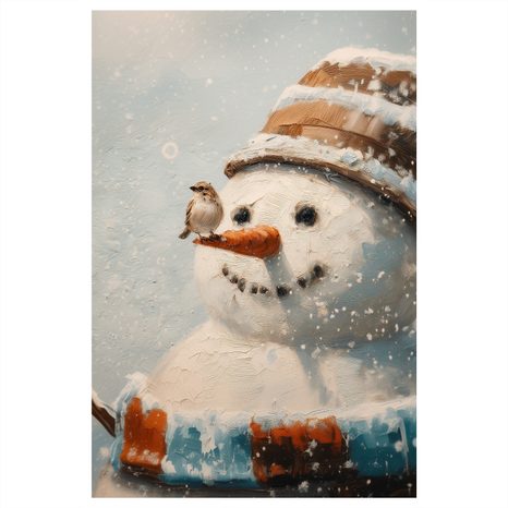 OBRAZ VÁNOČNÍ POHÁDKA SE SNĚHULÁKEM - VÁNOČNÍ A ZIMNÍ OBRAZY - PICTURES
