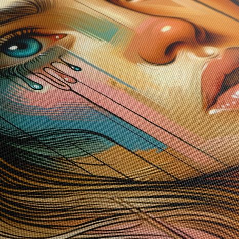 WANDBILD MODERNES FRAUENPORTRÄT - WANDBILDER FRAUEN - BILDER