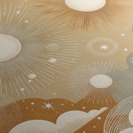 WANDBILD HIMMLISCHER TANZ VON SONNEN UND STERNEN - KINDERBILDER WELTRAUM - BILDER