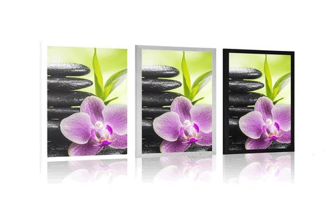 POSTER ZEN-KOMPOSITION ZUM MEDITIEREN - FENG SHUI - POSTER