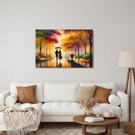 OBRAZ ROMANTIKA V PARKU - OBRAZY LIDÍ - OBRAZY