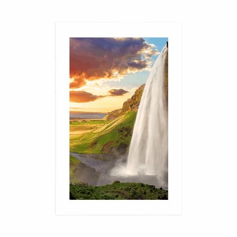 POSTER – MAESTOSA CASCATA IN ISLANDA - NATURA - POSTER