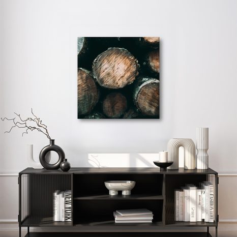 QUADRO SU TELA – STRUTTURA DEI TRONCHI DI FORESTA - QUADRI ALBERI E FOGLIE - STAMPE E QUADRI