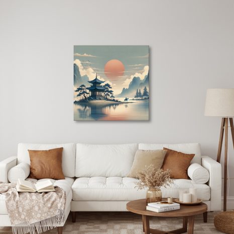 OBRAZ TICHO JAPONSKÉ PŘÍRODY - OBRAZY ŽENY - OBRAZY