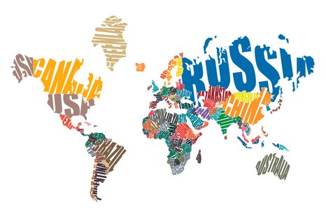 WALLPAPER WORLD MAP MADE OF TEXTS - WALLPAPERS MAPS - WALLPAPERS