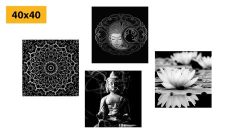 SET OBRAZŮ KLIDNÝ BUDDHA - SESTAVY OBRAZŮ - OBRAZY
