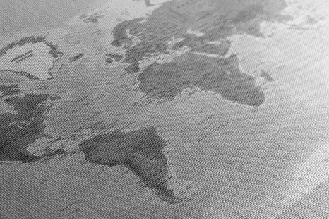 WANDBILD AUF KORK SCHÖNE SCHWARZ-WEISSE WELTKARTE - WANDBILDER AUF KORK - BILDER