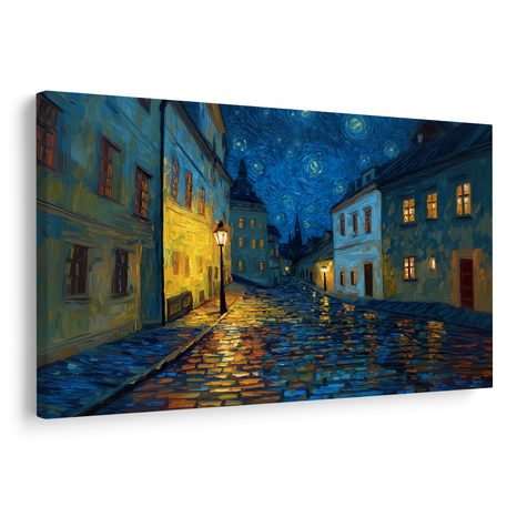 OBRAZ KOUZELNÁ NOČNÍ ULICE - OBRAZY MĚSTA - OBRAZY