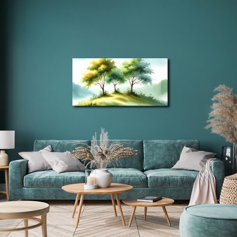 OBRAZ ZELENÁ KRAJINA SE STROMY - OBRAZY STROMY ŽIVOTA - OBRAZY