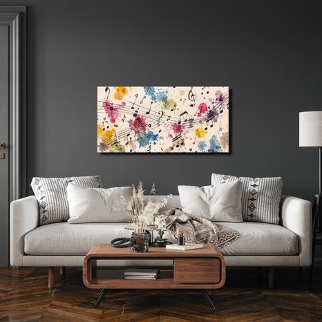 WANDBILD MELODIE IM AQUARELLSTIL - MUSIKBILDER - BILDER