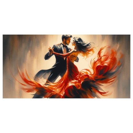 WANDBILD LEIDENSCHAFT IM RHYTHMUS DES TANGOS - BILDER VON MENSCHEN - BILDER