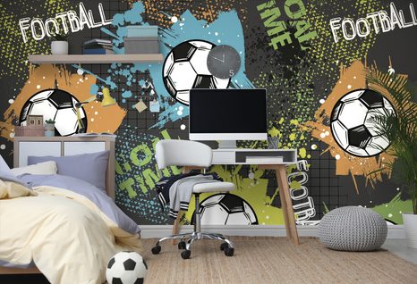 WALLPAPER SOCCER BALL ON AN ABSTRACT BACKGROUND - WALLPAPERS - 🔥 TOTAL SALE 🔥
