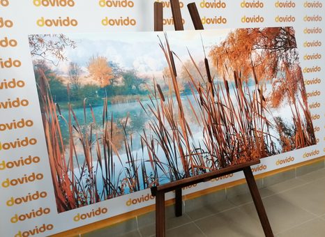 КАРТИНА НА ПЛАТНО – РЕКА В ЕСЕННА ПРИРОДА - КАРТИНИ НА ПРИРОДАТА И ПЕЙЗАЖИ - КАРТИНИ