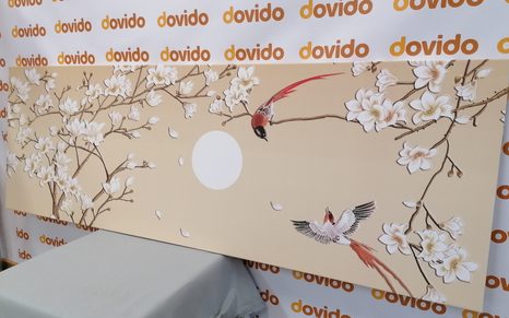 SLIKA PTIČKI NA VEJI DREVESA - SLIKE TIHOŽITJE - SLIKE