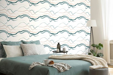 TAPETA BAREVNÉ VLNKY - ABSTRAKTNÍ TAPETY - TAPETY