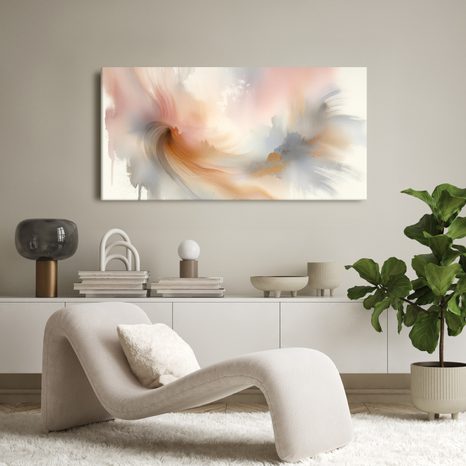 WANDBILD ABSTRAKTION IN PASTELLFARBEN - WANDBILDER ABSTRAKTE FORMEN - BILDER