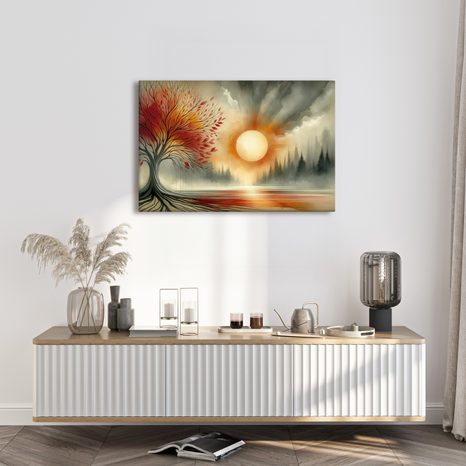 OBRAZ STROM ŽIVOTA S PODZIMNÍM SLUNCEM - OBRAZY STROMY ŽIVOTA - OBRAZY
