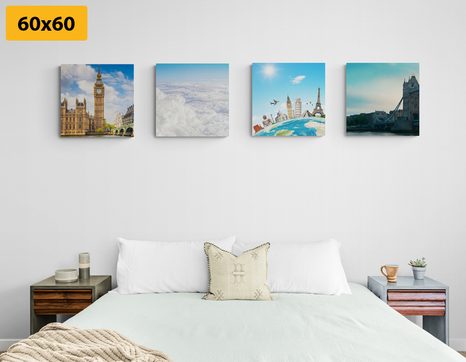 SET OBRAZŮ VÝLET DO LONDÝNA - SESTAVY OBRAZŮ - OBRAZY