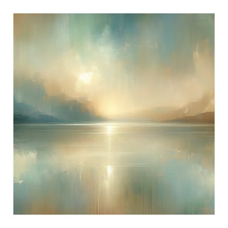 WANDBILD ZARTE NATURTÖNE AM SEE - BILDER SEEN - BILDER