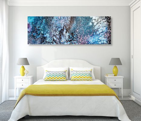 TABLOU ABSTRACȚIE DIN ACUARELĂ - TABLOURI ABSTRACTE - TABLOURI