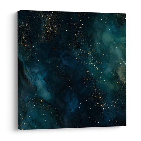 TABLEAU SUR TOILE – ABSTRACTION COSMIQUE AUX ÉCLATS SCINTILLANTS - IMAGES DE GALAXIE - TABLEAUX