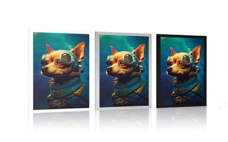 POSTER – CANE BLU-ORO - SIGNORI DEL REGNO ANIMALE - POSTER