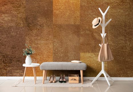 TAPETE GOLDENE WAND - TAPETEN IN ZIEGELSTEIN-, STEIN- UND BETONOPTIK - TAPETEN