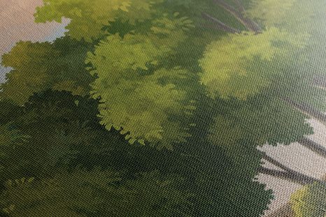 WANDBILD SONNENUNTERGANG ÜBER DER LANDSCHAFT - BILDER VON NATUR UND LANDSCHAFT - BILDER