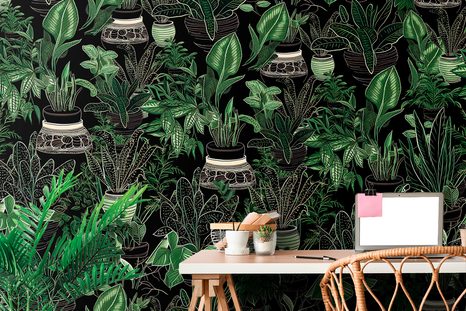 SELF ADHESIVE WALLPAPER WITH A BOTANICAL THEME - SELF-ADHESIVE WALLPAPERS - WALLPAPERS