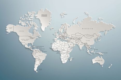 KÉP VILÁGTÉRKÉP EREDETI KIVITELBEN - TÉRKÉPES KÉPEK - KÉPEK