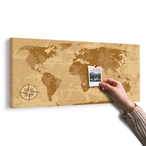 QUADRO IN SUGHERO – MAPPA DEL MONDO RUSTICA - QUADRI SU SUGHERO - STAMPE E QUADRI