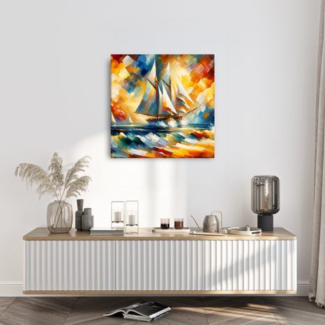 OBRAZ BAREVNÁ MOŘSKÁ PLAVBA - OBRAZY MOŘE A PLÁŽ - OBRAZY