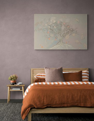 WANDBILD GEMALTER HERBSTBAUM - BILDER BÄUME DES LEBENS - BILDER