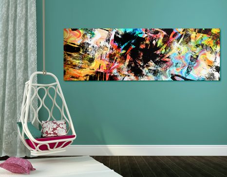 OBRAZ JEDINEČNÉ GRAFFITI UMENIE - ABSTRAKTNÉ OBRAZY - OBRAZY