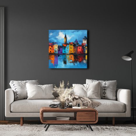 SLIKA ŽIVI GRADSKI ODRAZI - ŠARENE KUĆE - SLIKE