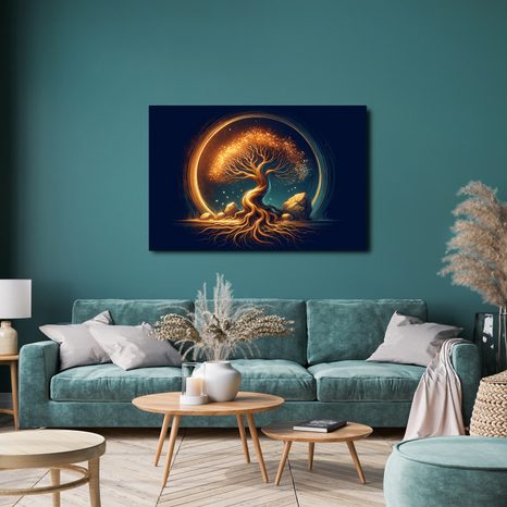 WANDBILD LEBENSBAUM IM GLANZ - BILDER BÄUME DES LEBENS - BILDER