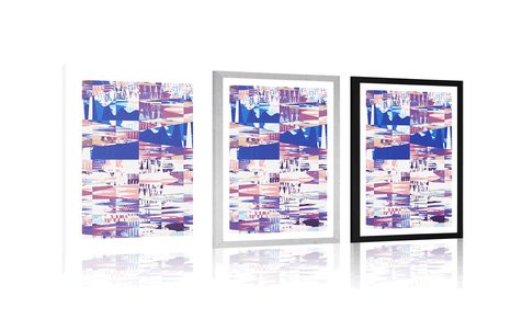 PLAKÁT S PASPARTOU GEOMETRICKÉ VZORY - ABSTRAKTNÍ A VZOROVANÉ - PLAKÁTY